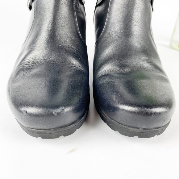 Abeo Geranium Ankle Boot Wedge Comfort Black Lug - Picture 5 of 13